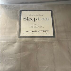 Charter Club Sleep Cool Full Sheet Set - gray